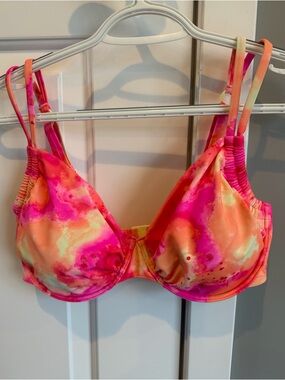 Lascana Women’s Vibrant Tie-Dye Underwire Bikini Top -34ddd